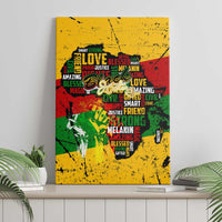 Black History Month Canvas Wall Art Strength Love and Justice Typography