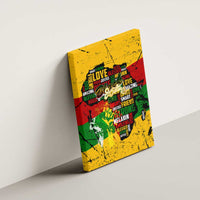 Black History Month Canvas Wall Art Strength Love and Justice Typography