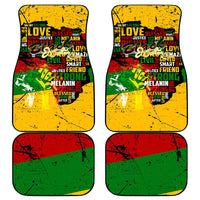 Black History Month Car Mats Strength Love and Justice Typography