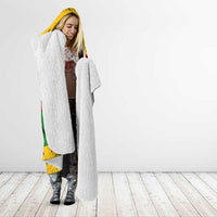 Black History Month Hooded Blanket Strength Love and Justice Typography