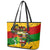 Black History Month Leather Tote Bag Strength Love and Justice Typography