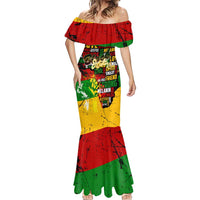 Black History Month Mermaid Dress Strength Love and Justice Typography