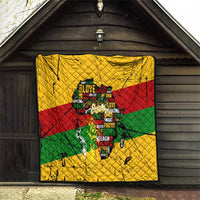 Black History Month Quilt Strength Love and Justice Typography