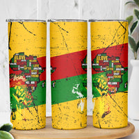 Black History Month Skinny Tumbler Strength Love and Justice Typography