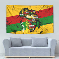 Black History Month Tapestry Strength Love and Justice Typography