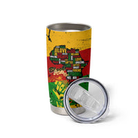 Black History Month Tumbler Cup Strength Love and Justice Typography
