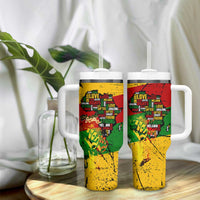 Black History Month Tumbler With Handle Strength Love and Justice Typography