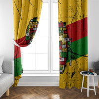 Black History Month Window Curtain Strength Love and Justice Typography