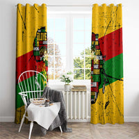 Black History Month Window Curtain Strength Love and Justice Typography