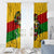 Black History Month Window Curtain Strength Love and Justice Typography