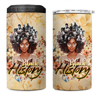 Black History My Roots 4 in 1 Can Cooler Tumbler Civil Rights Leaders African Women