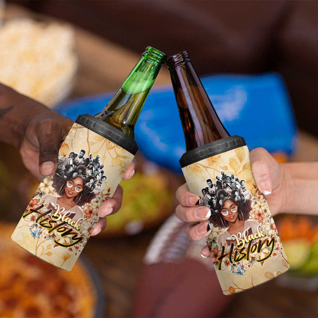 Black History My Roots 4 in 1 Can Cooler Tumbler Civil Rights Leaders African Women