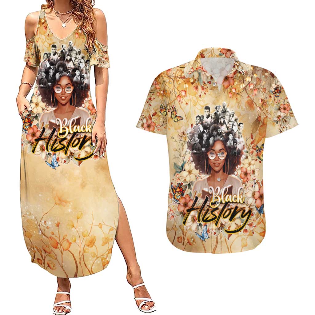 Black History My Roots Couples Matching Summer Maxi Dress and Hawaiian Shirt Civil Rights Leaders African Women
