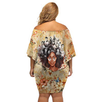 Black History My Roots Off Shoulder Short Dress Civil Rights Leaders African Women