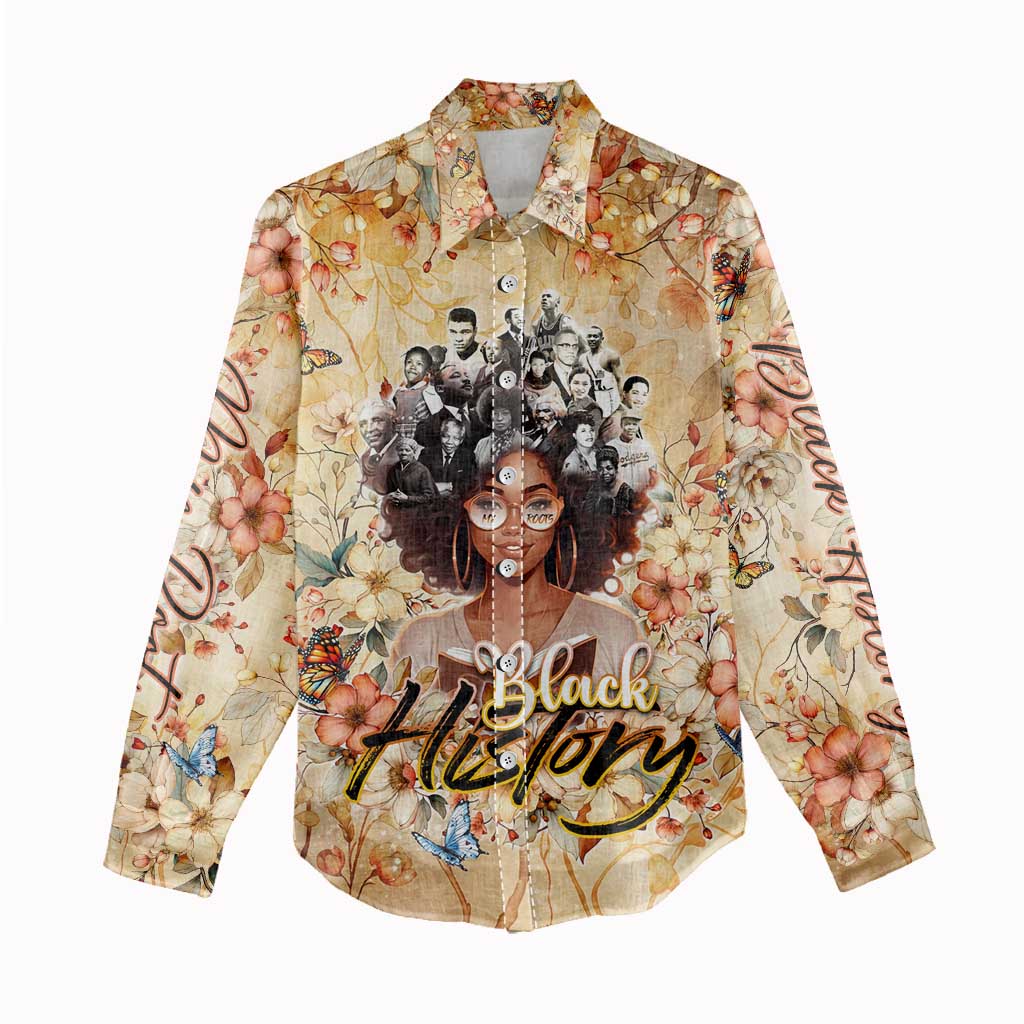 Black History My Roots Women Casual Shirt Civil Rights Leaders African Women