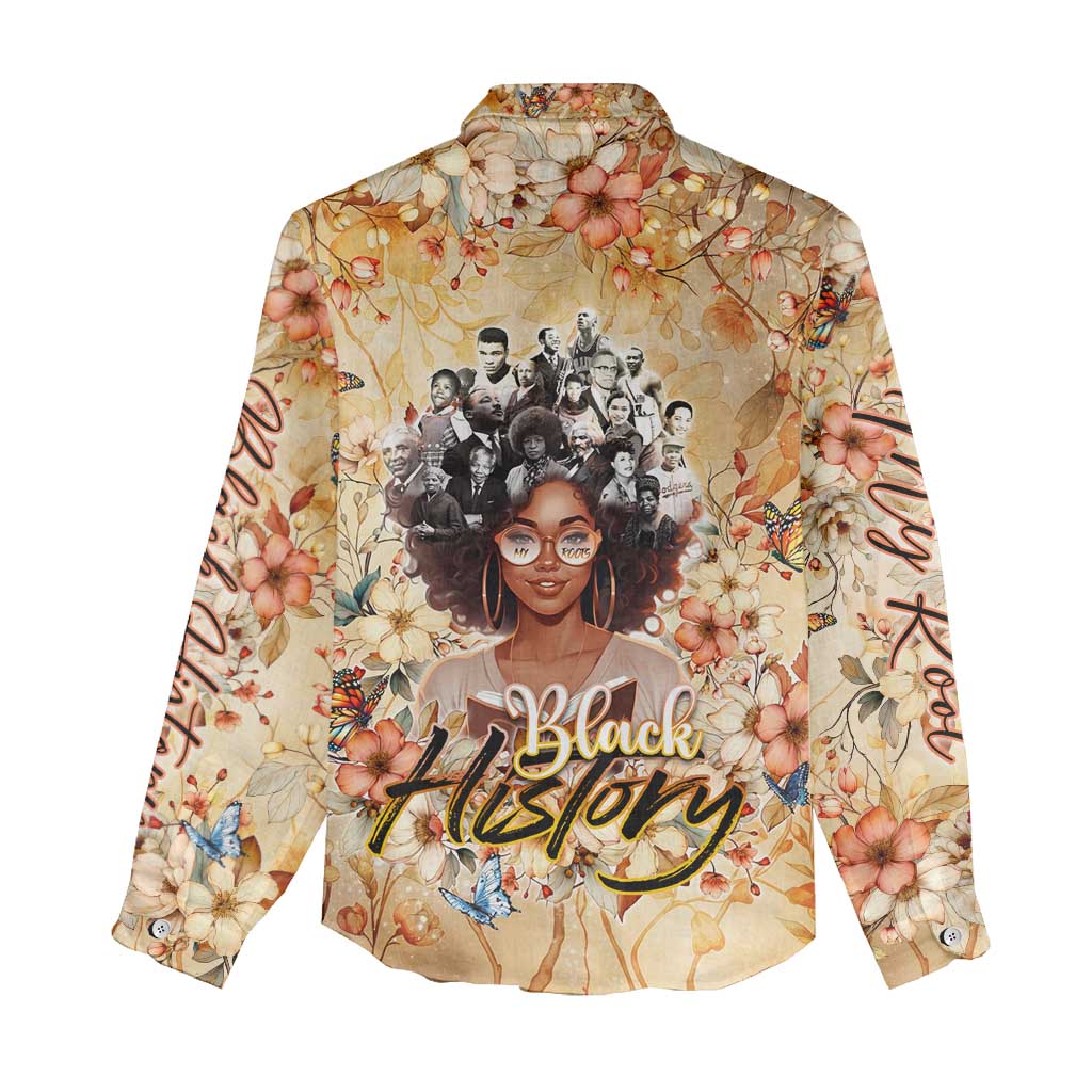 Black History My Roots Women Casual Shirt Civil Rights Leaders African Women