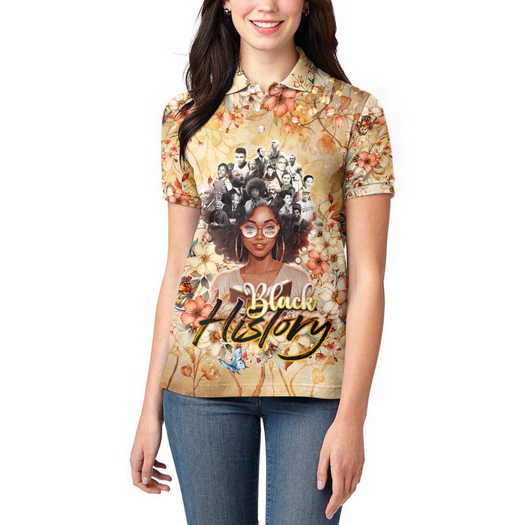 Black History My Roots Women Polo Shirt Civil Rights Leaders African Women
