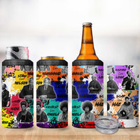 Black History Month 4 in 1 Can Cooler Tumbler African American Paint Splashes