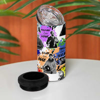 Black History Month 4 in 1 Can Cooler Tumbler African American Paint Splashes
