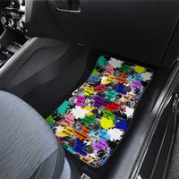 Black History Month Car Mats African American Paint Splashes