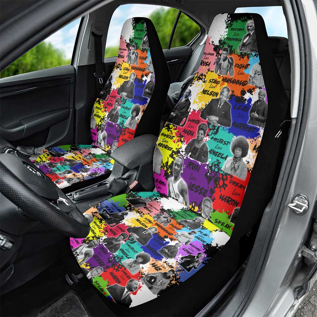 Black History Month Car Seat Cover African American Paint Splashes