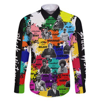 Black History Month Family Matching Puletasi and Hawaiian Shirt African American Paint Splashes