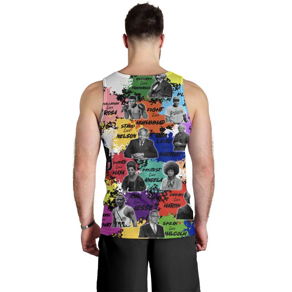 Black History Month Men Tank Top African American Paint Splashes