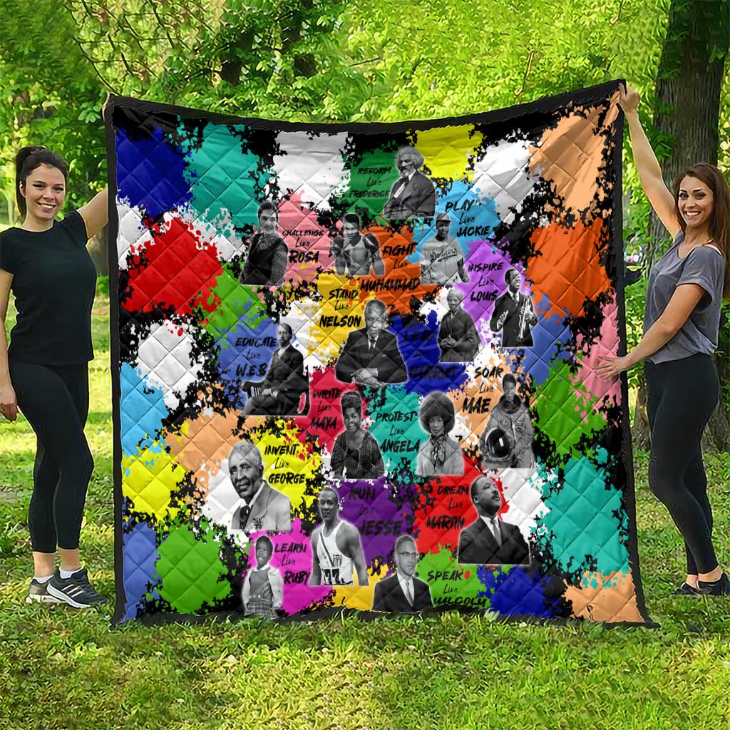 Black History Month Quilt African American Paint Splashes