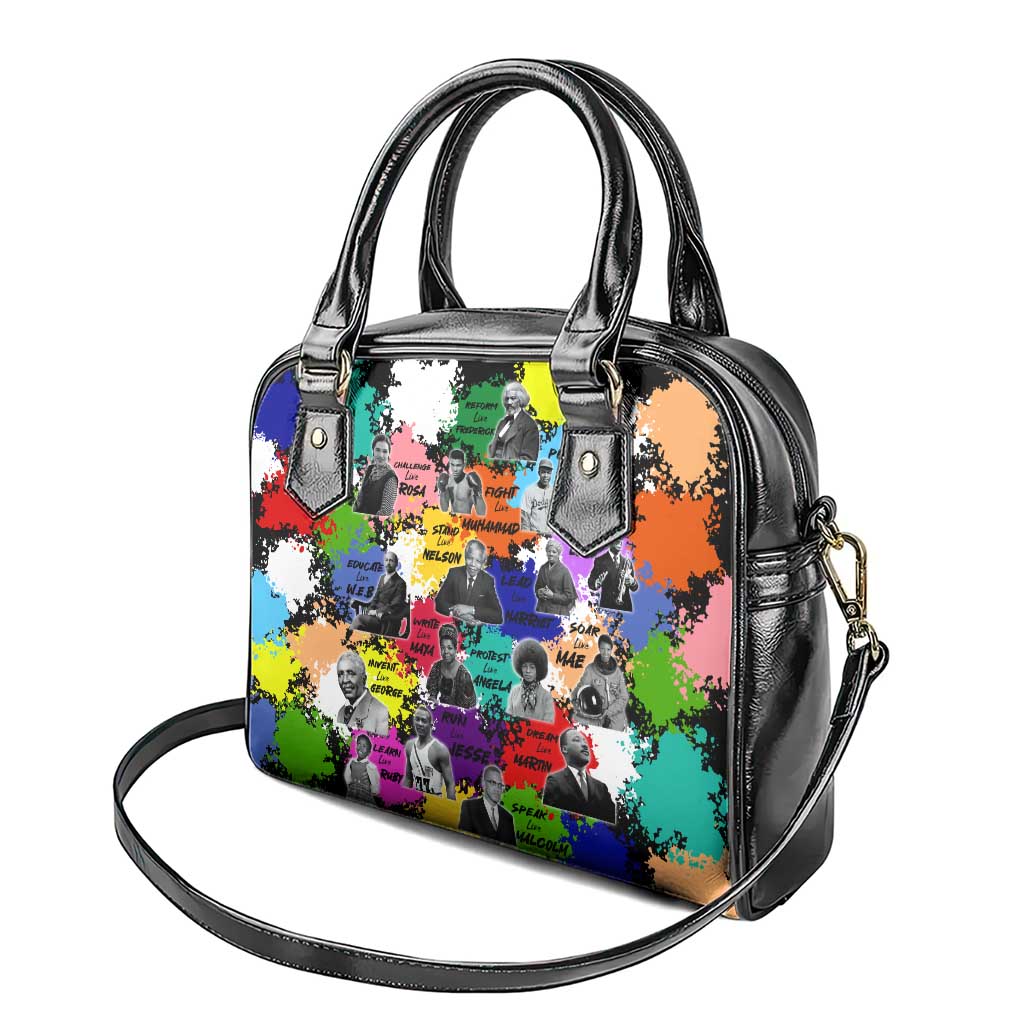 Black History Month Shoulder Handbag African American Paint Splashes