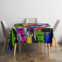 Black History Month Tablecloth African American Paint Splashes