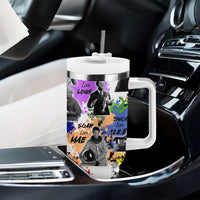 Black History Month Tumbler With Handle African American Paint Splashes
