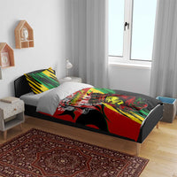 Jamaica Lion Bedding Set Coat Of Arms Rastafarianism