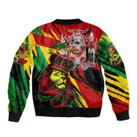 Jamaica Lion Bomber Jacket Coat Of Arms Rastafarianism