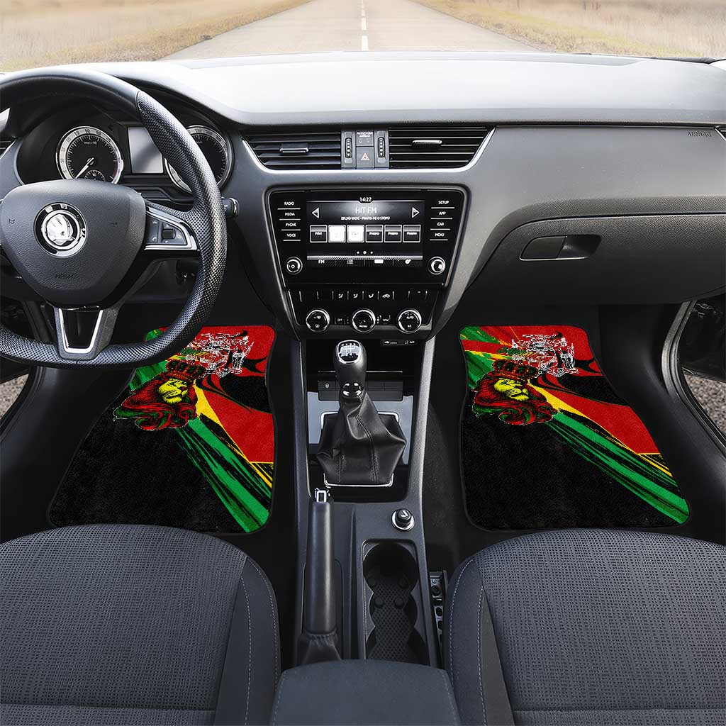 Jamaica Lion Car Mats Coat Of Arms Rastafarianism