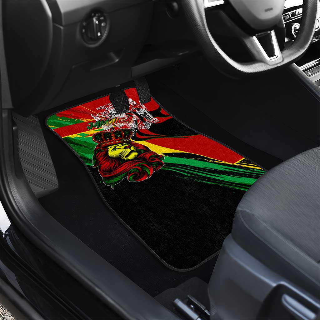 Jamaica Lion Car Mats Coat Of Arms Rastafarianism