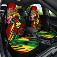 Jamaica Lion Car Seat Cover Coat Of Arms Rastafarianism