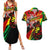 Jamaica Lion Couples Matching Summer Maxi Dress and Hawaiian Shirt Coat Of Arms Rastafarianism