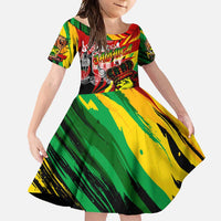 Jamaica Lion Family Matching Long Sleeve Bodycon Dress and Hawaiian Shirt Coat Of Arms Rastafarianism