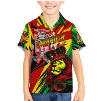 Jamaica Lion Family Matching Mermaid Dress and Hawaiian Shirt Coat Of Arms Rastafarianism
