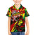 Jamaica Lion Family Matching Off The Shoulder Long Sleeve Dress and Hawaiian Shirt Coat Of Arms Rastafarianism