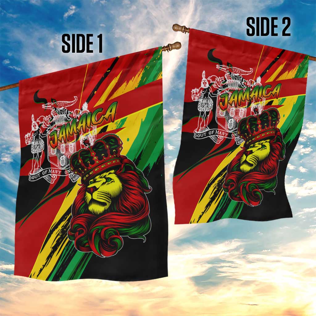 Jamaica Lion Garden Flag Coat Of Arms Rastafarianism
