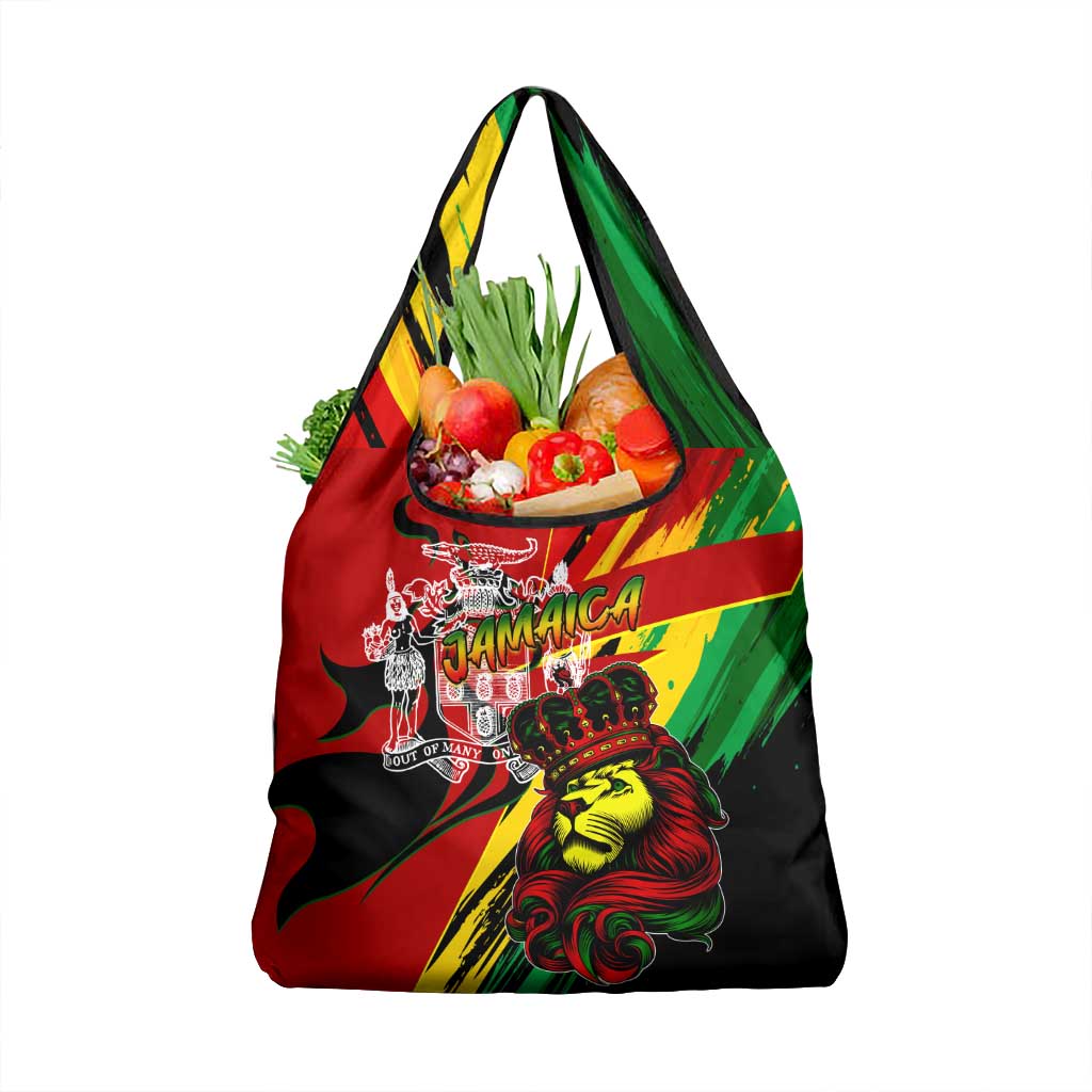 Jamaica Lion Grocery Bag Coat Of Arms Rastafarianism