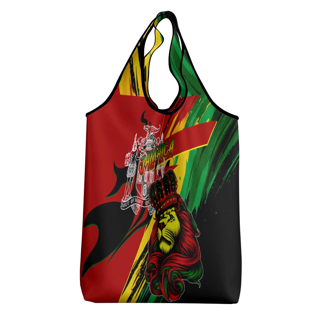 Jamaica Lion Grocery Bag Coat Of Arms Rastafarianism
