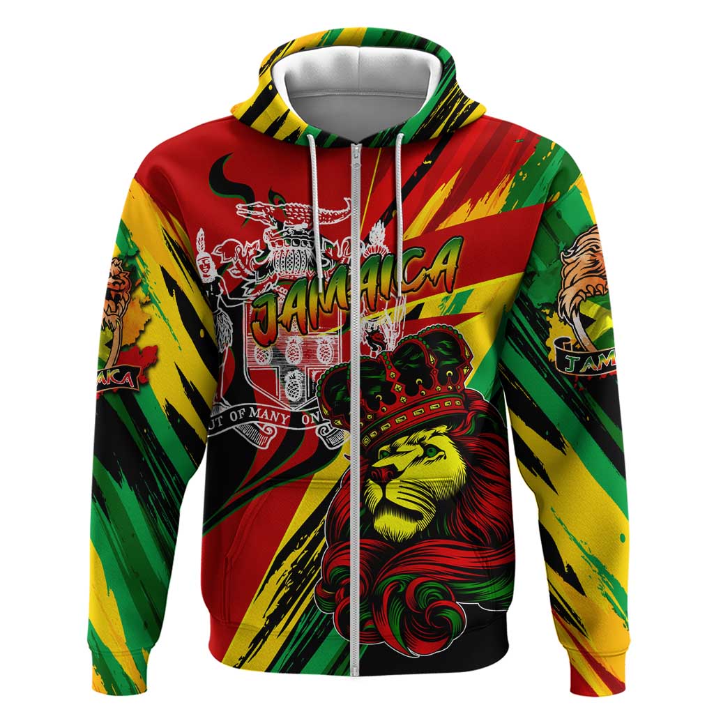 Jamaica Lion Hoodie Coat Of Arms Rastafarianism