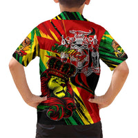 Jamaica Lion Kid Hawaiian Shirt Coat Of Arms Rastafarianism