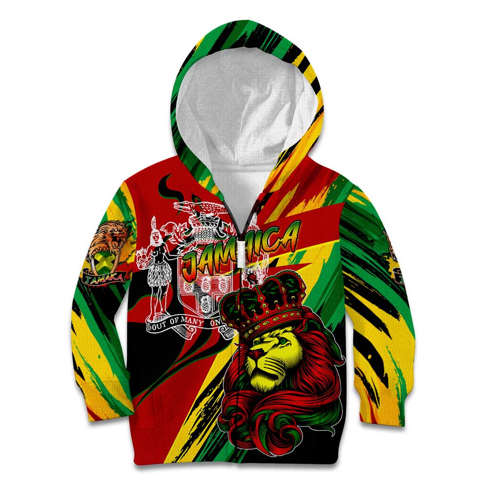 Jamaica Lion Kid Hoodie Coat Of Arms Rastafarianism