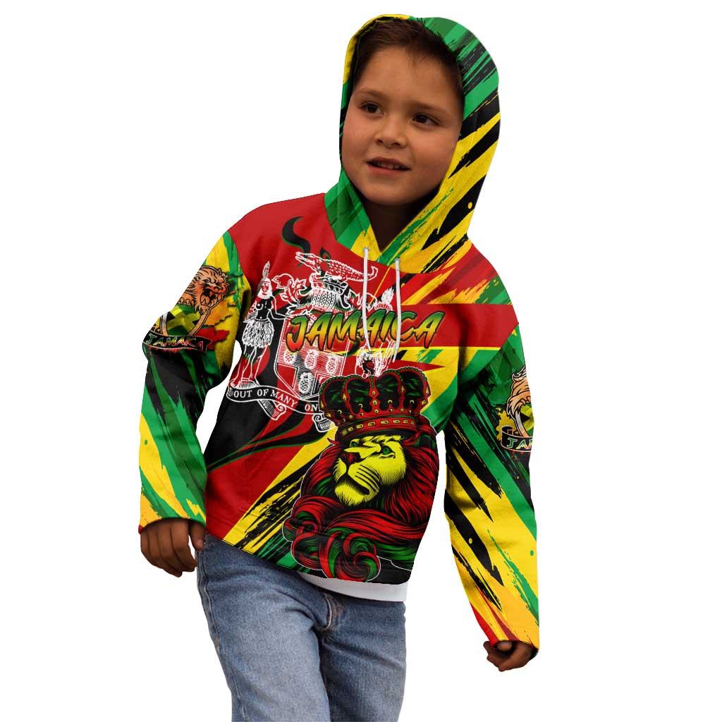 Jamaica Lion Kid Hoodie Coat Of Arms Rastafarianism
