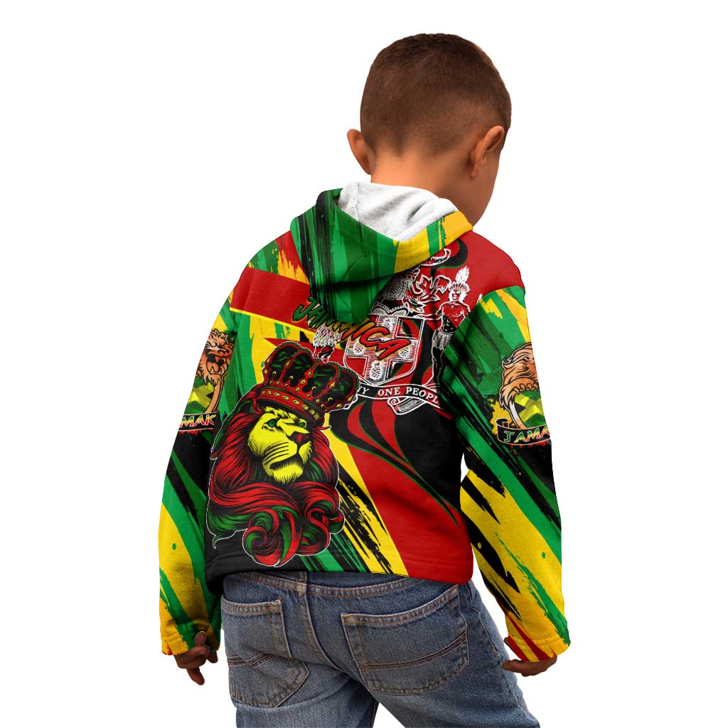 Jamaica Lion Kid Hoodie Coat Of Arms Rastafarianism