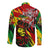 Jamaica Lion Long Sleeve Button Shirt Coat Of Arms Rastafarianism