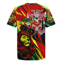 Jamaica Lion Rugby Jersey Coat Of Arms Rastafarianism